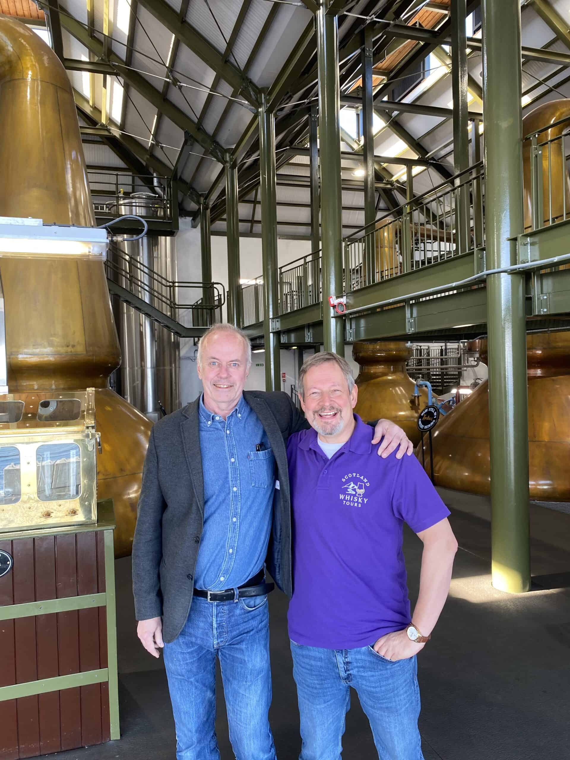 Ingvar Ronde enjoying time with Marcus from Scotland whisky tours