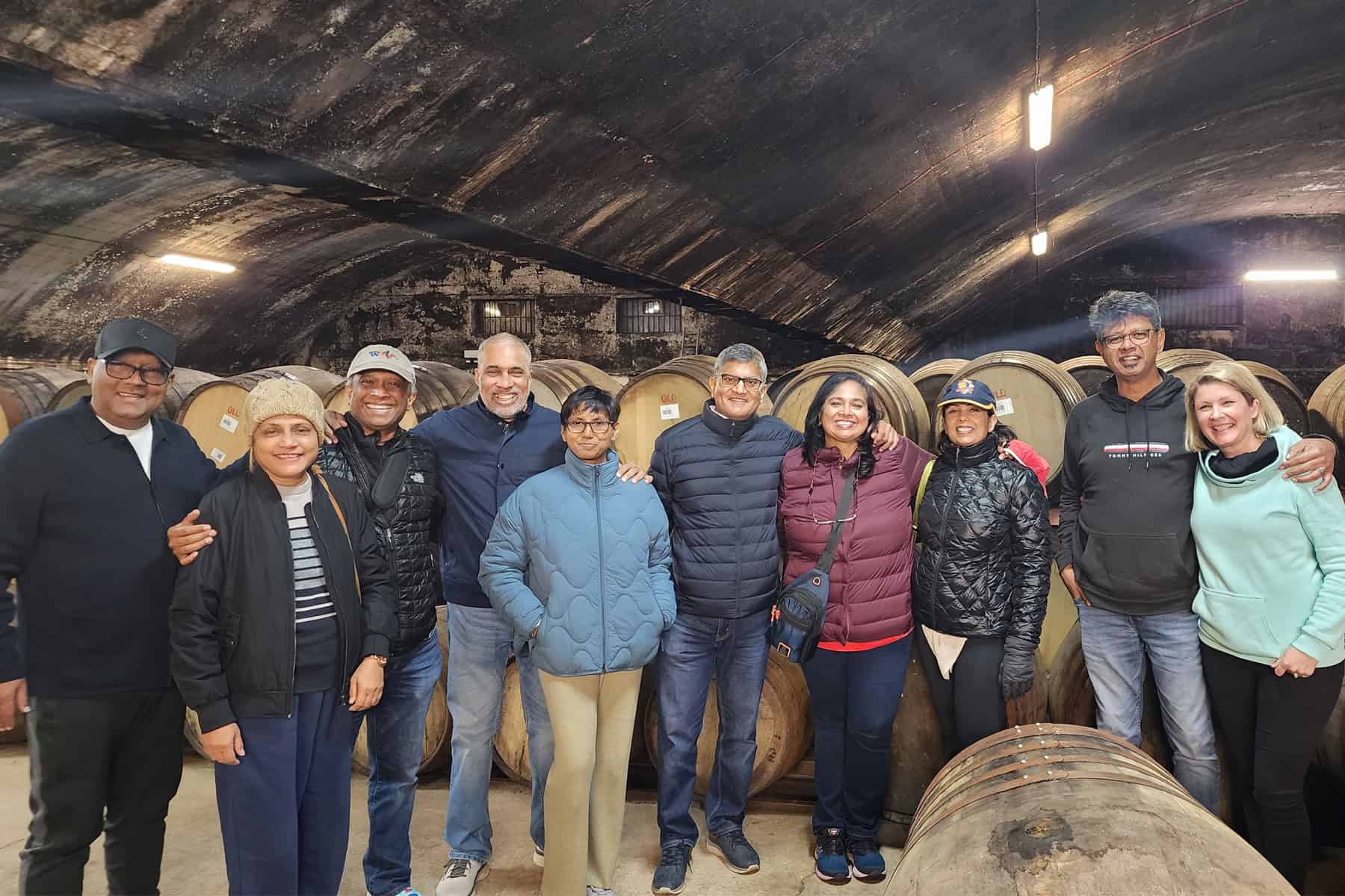 keith and group in Tullibardine distillery