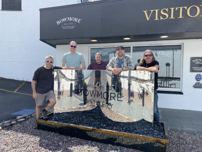 jeff and friends at bowmore distillery