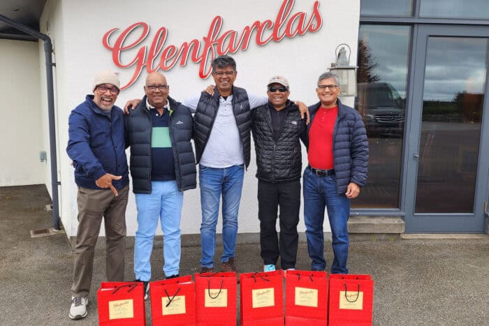 keith and friends at glenfarclas distillery